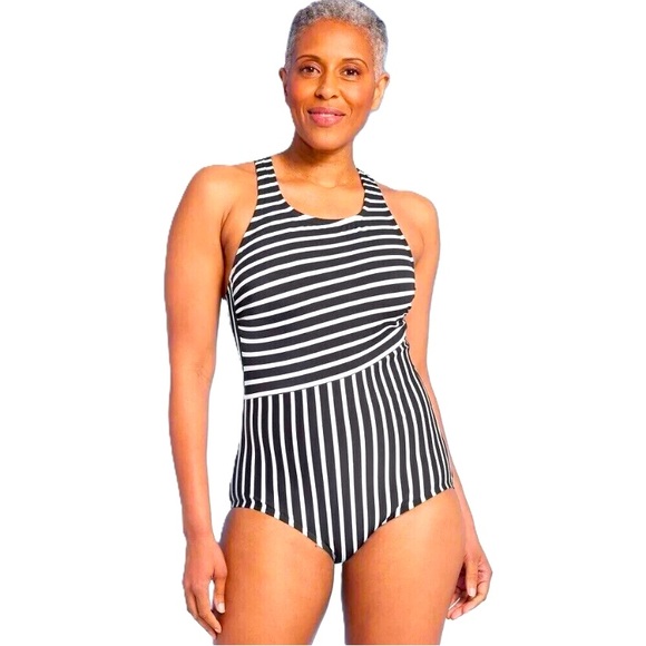 Lands' End Other - Lands' End Black and White Striped One Piece Swimsuit
